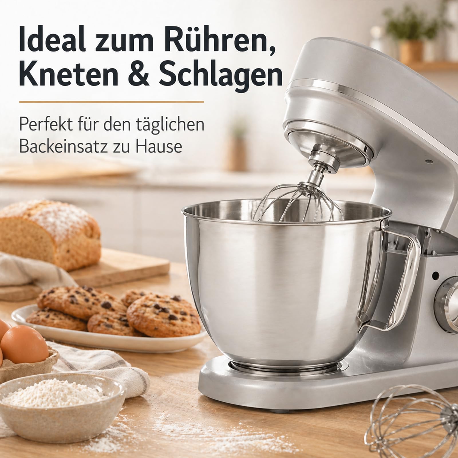 Miska miksera ze stali nierdzewnej, kompatybilna z KItchen AID 4,5-5 Quart, miska do mieszania ze stali nierdzewnej, z uchwytem, nadaje się do mycia w zmywarce, zamiennik do robota kuchennego