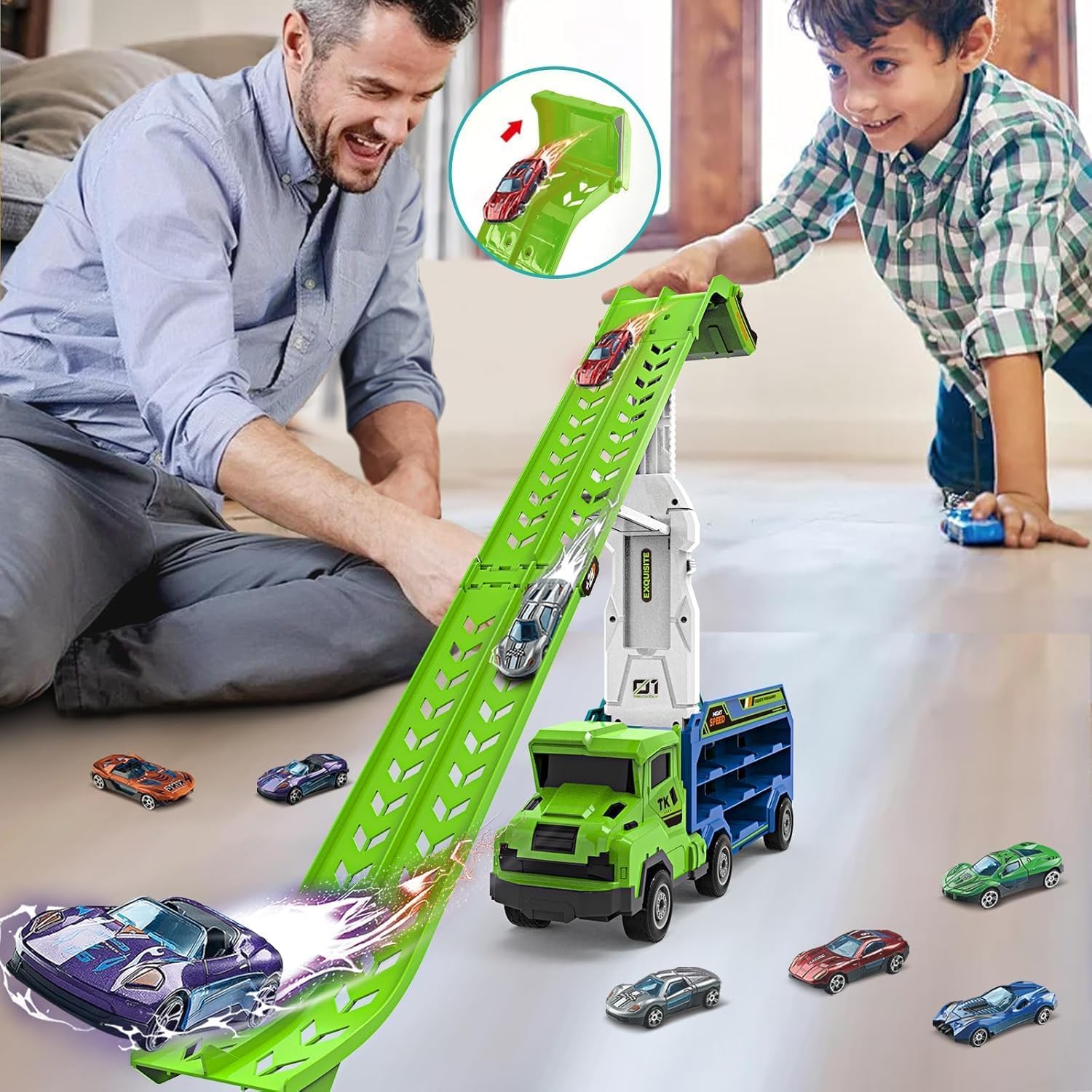 Amazon.co.jp: 幼児用自動車トラックおもちゃ カーキャリア トラック