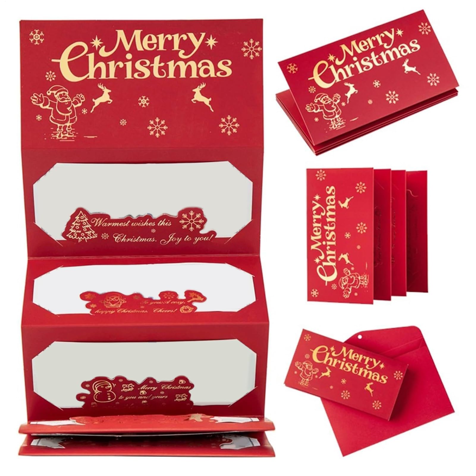 2025 Weihnachtsgeldgeschenkumschlag Mit 6 Fächern | Weihnachtsgeldbörsen | Kreative Weihnachtsdekoration Für Den Weihnachtsstrumpf, Geburtstag, Bargeld, Geschenkkarten