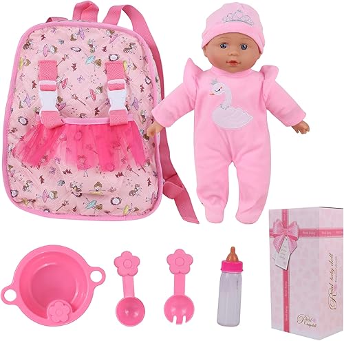 haveahug Muñeca suave de 13 pulgadas con mochila transportadora, bolsillo para maletín para accesorios y ropa de muñeca (mochila Alpaca)