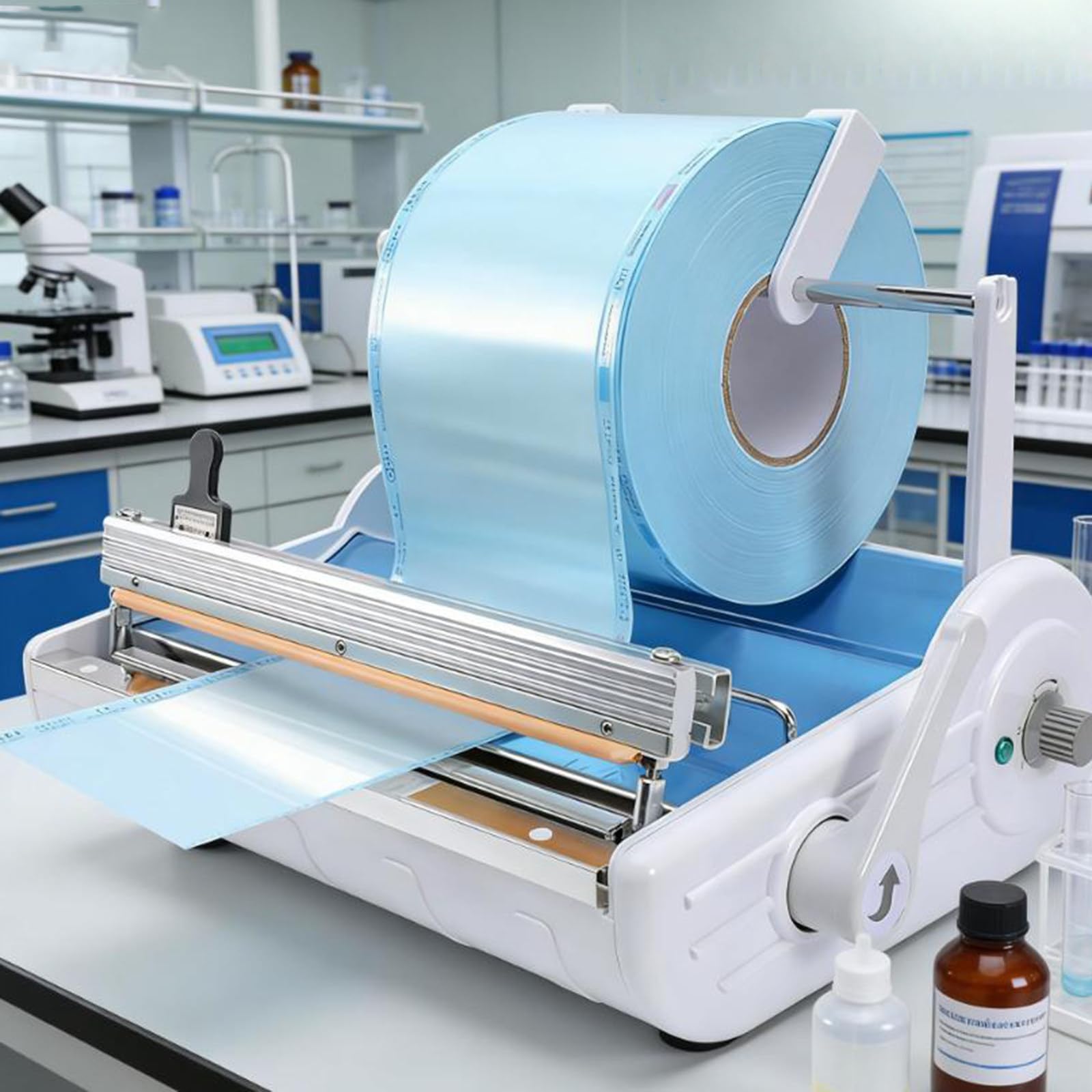 Máquina de sellado térmico, sellador de embalaje de acero inoxidable, temperatura ajustable, ancho de sellado de 9.84 pulgadas para bolsas de esterilización