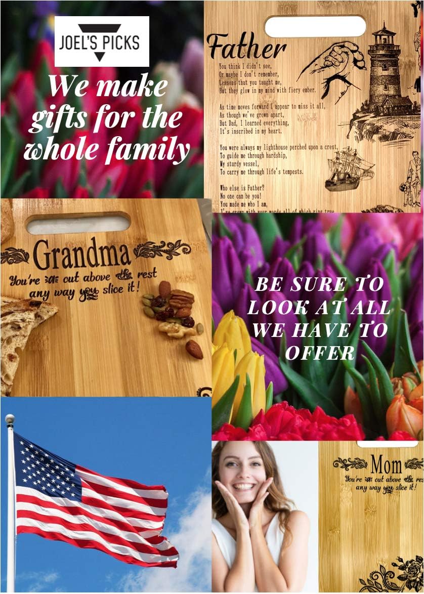 Gift for Brother Engraved Bamboo Cutting board 9” x 12”