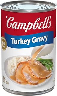 Campbell's Turkey Gravy 10.5 oz Can - Rich Turkey Stock, Onion & Celery Flavor, Ready in Minutes for Turkey, Potatoes & More