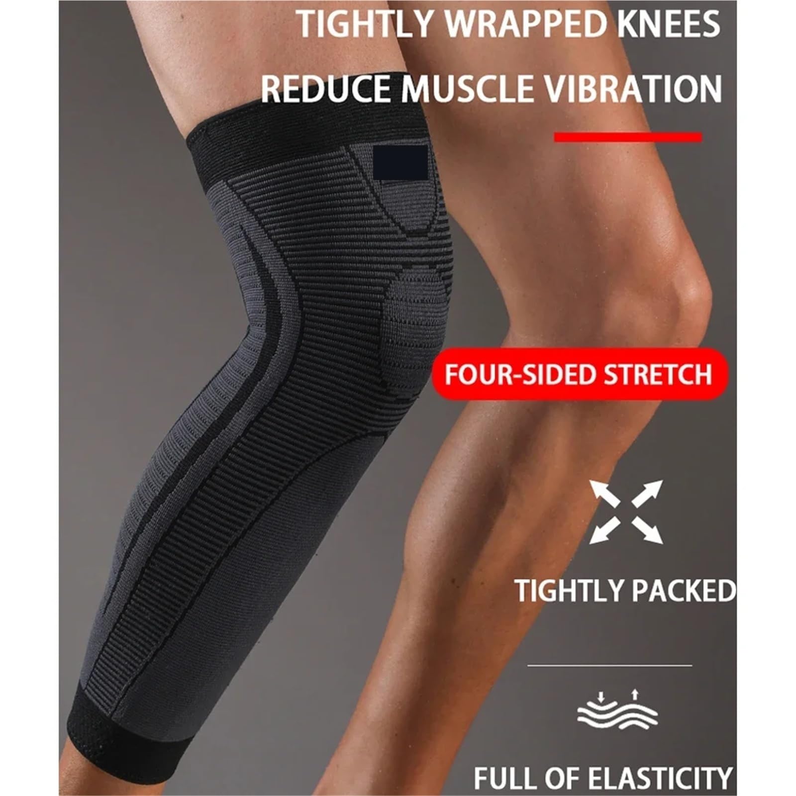 Rodillera Compresion Mangas de compresión deportivas for piernas largas, soporte rodilla for ciclismo, carrera