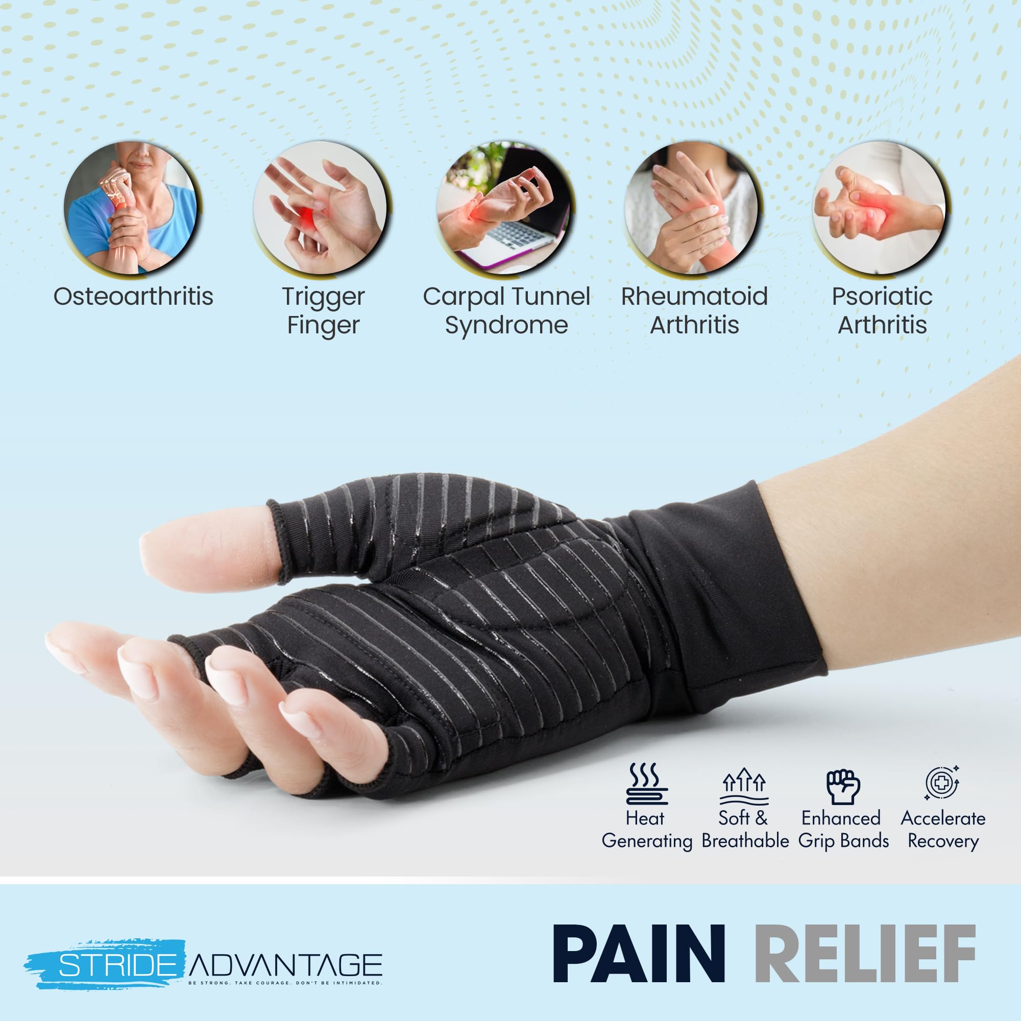 Amazon | Stride Advantage Elite 関節炎グローブ XL | Stride