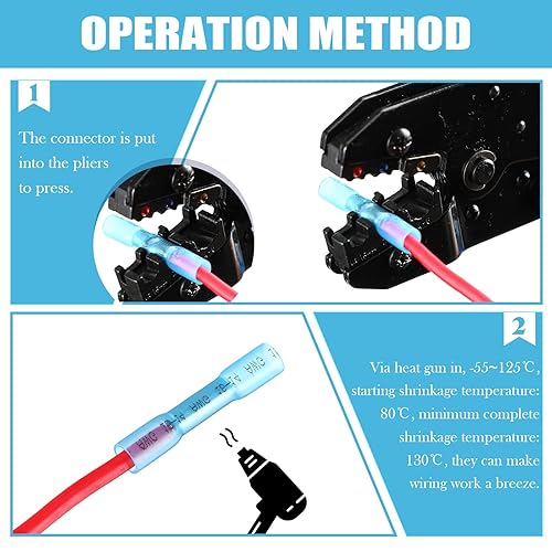 Miniatura 3 de Frienda 1000 conectores a tope termorretráctiles, conectores de alambre de crimpado aislados de grado marino, conectores de alambre termorretráctil,