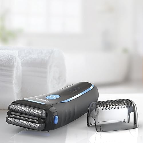 Miniatura 7 de Wahl Groomsman - Maquinilla de afeitar eléctrica recargable en húmedo y seco impermeable para aseo inalámbrico de hombres iones de litio con largo