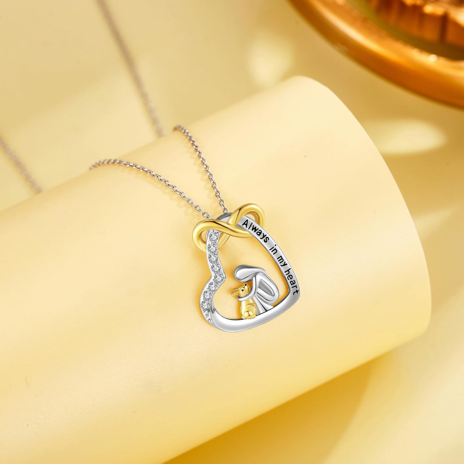 Goat Necklace Crystal Goat Necklace Sterling Silver Heart Goat Necklace Animal Pendant Jewelry for Women Goat Gift for Goat Lovers - Image 3