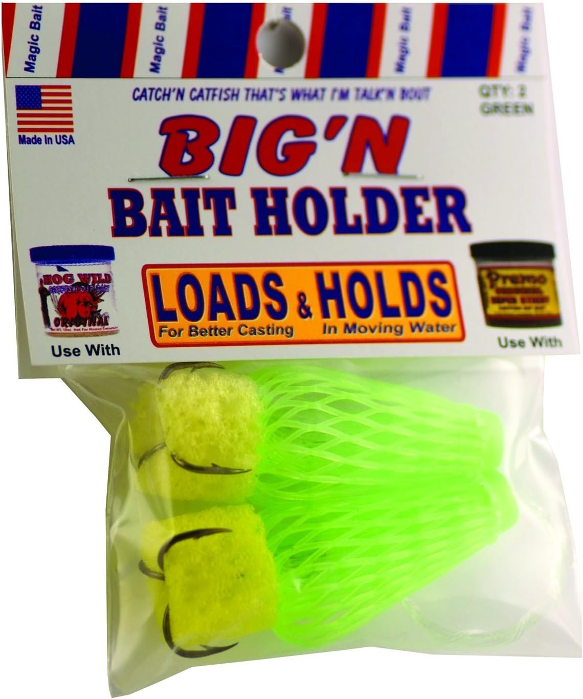 Company Big'N Bait Holder Green Mesh Size #2 Hook, 48-36