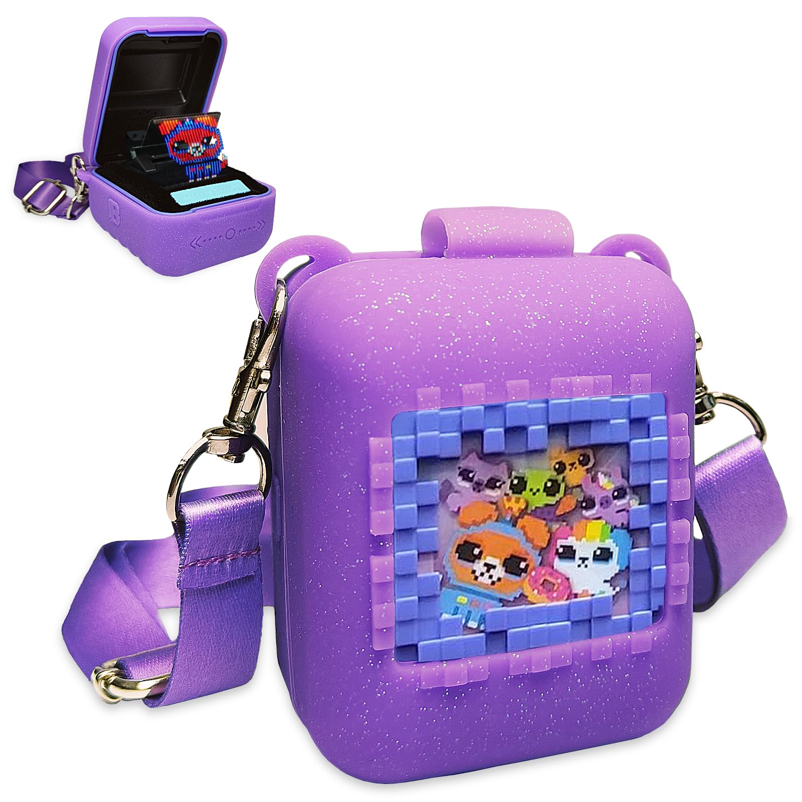 XEGIMOR Silicone Case for Bitzee Interactive Toy Digital Pet Case, Protective Skin Cover for Bitzee Virtual Electronic Pets Lanyard Accessories (