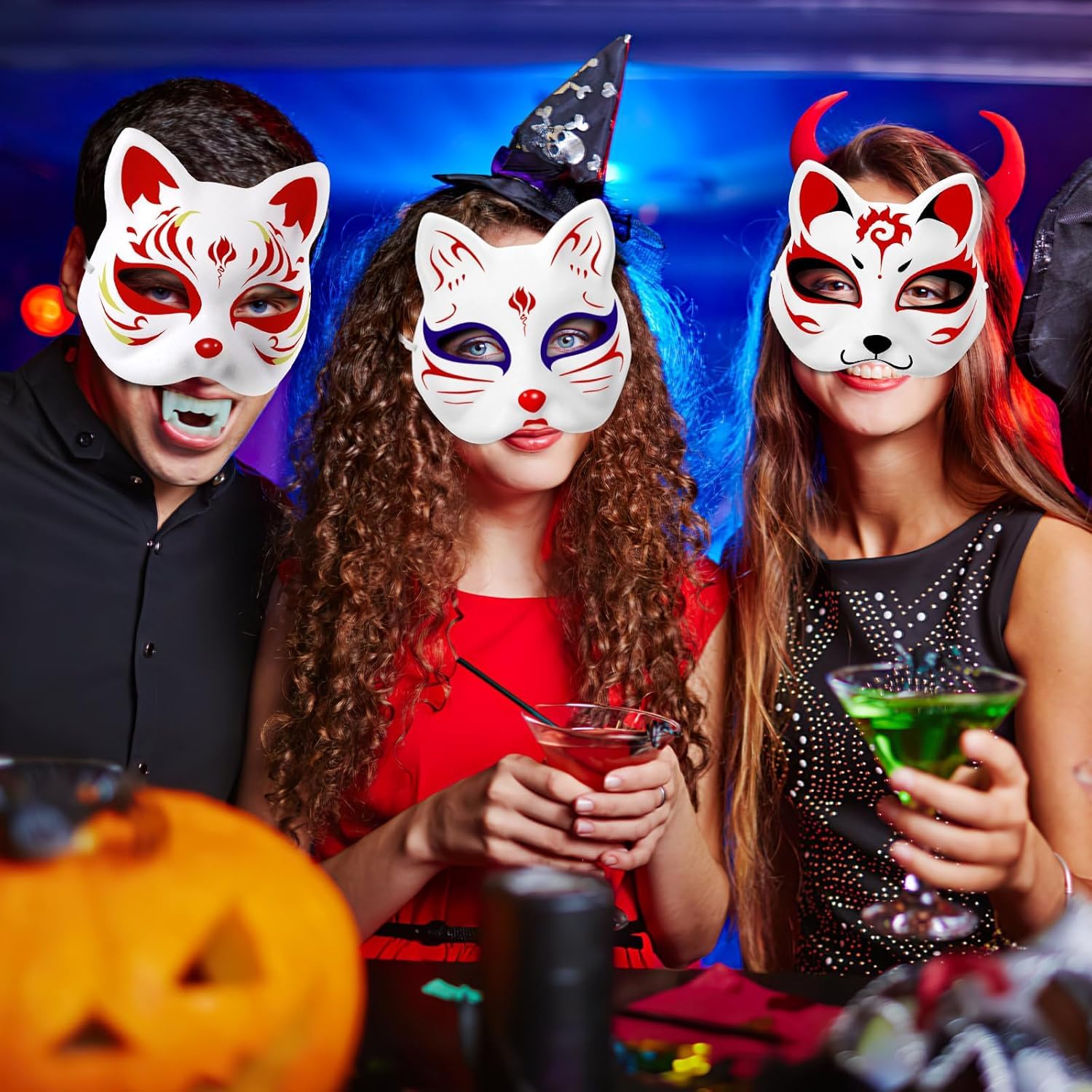 RCFINE 10pcs DIY Cat Masks Blank Paintable Halloween Cosplay Masks (Cat)