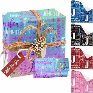 GKIVIGER Personalized Wrapping Paper With Name,Custom Birthday Wrapping Paper For Boy Girl Kids Wedding Party Christmas Gift