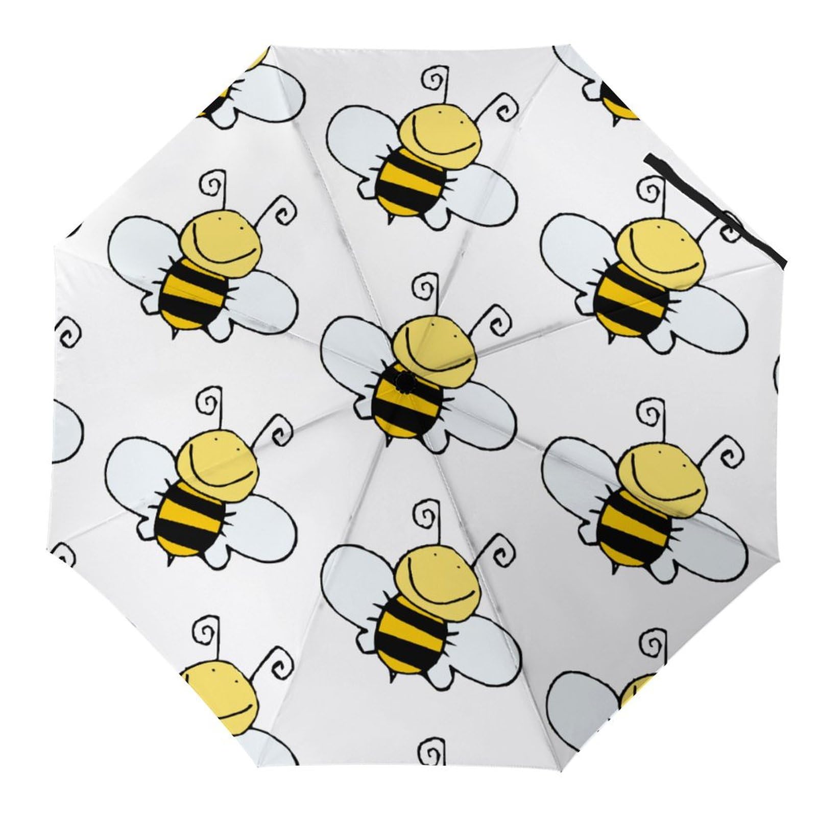 Jzemdybill Style Folding Umbrella, Small Bee Umbrella, Travel Umbrella For Windproof, Rainproof