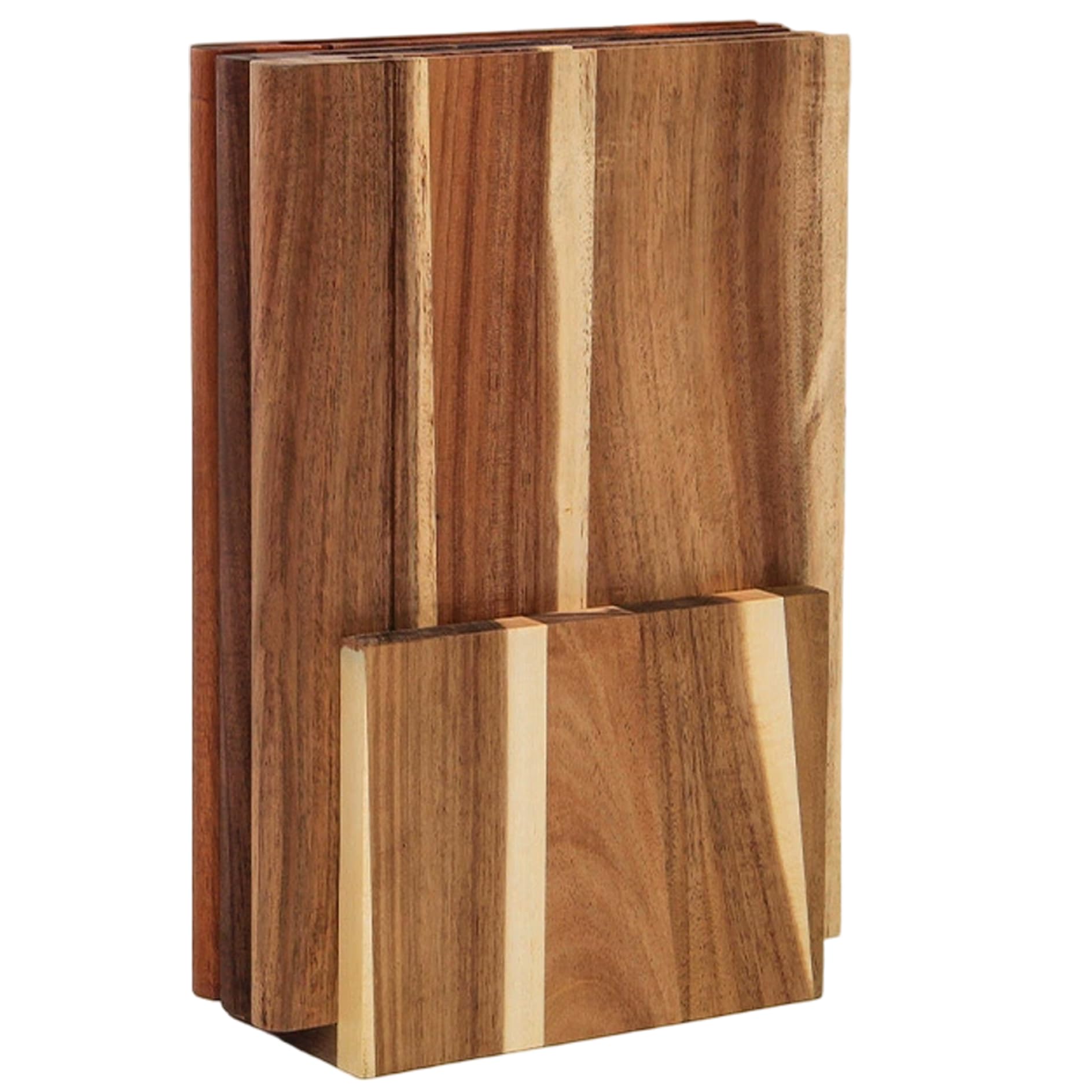 Set di libri da 3 pezzi con tagliere con supporto Taglieri in legno a doppio lato che sembrano libri per verdure da cucina, formaggio, pane e carne.