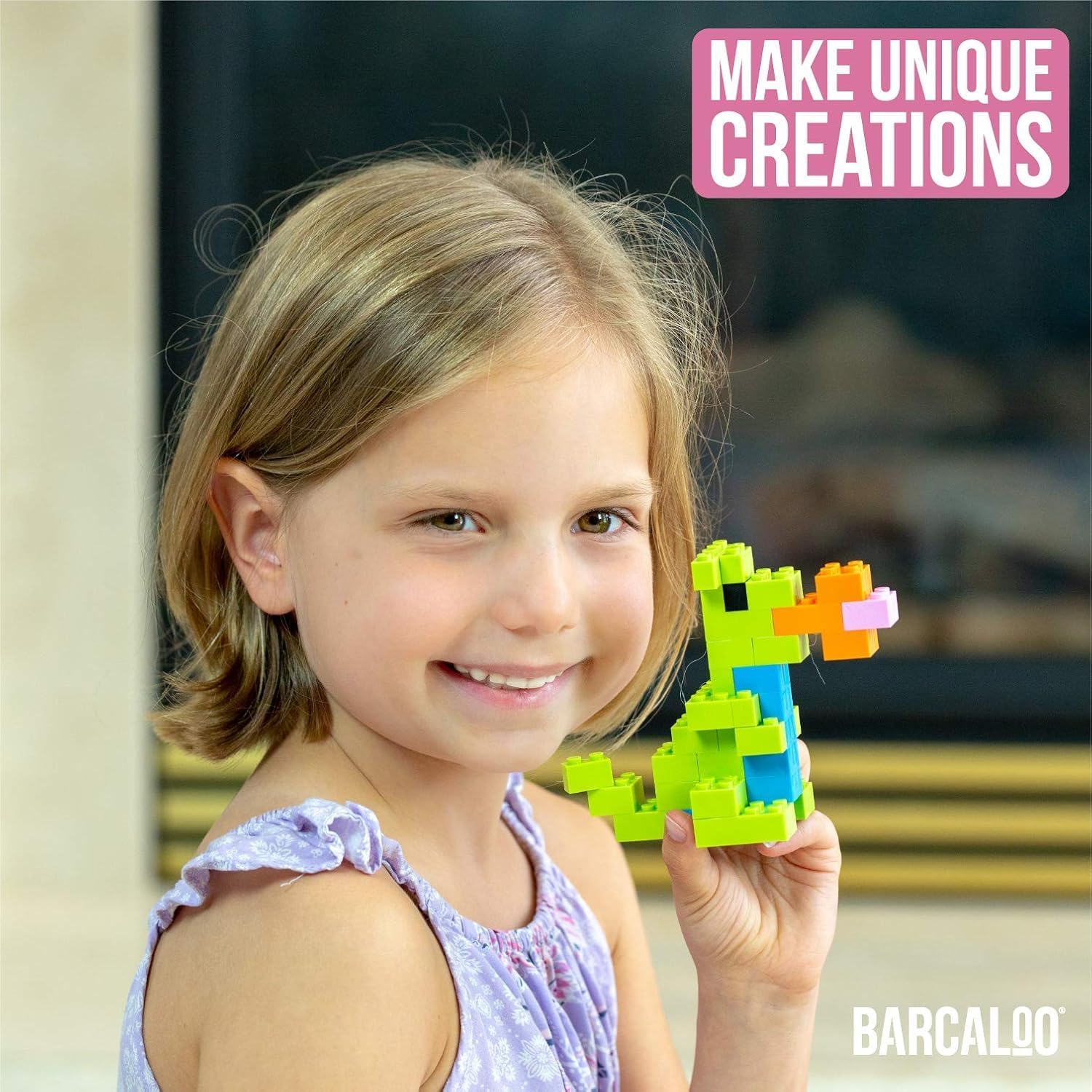 Barcaloo 1000 Piece Building Bricks Play Set, 10 Pastel Colors Bulk Building Blocks Play Set, Generic Brick Parts, for Boys and Girls