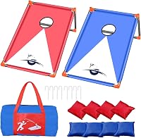 NZQXJXZ Cornhole szett 8 zsákkal, hordtáskával - kültéri játék felnőtteknek és gyerekeknek 1