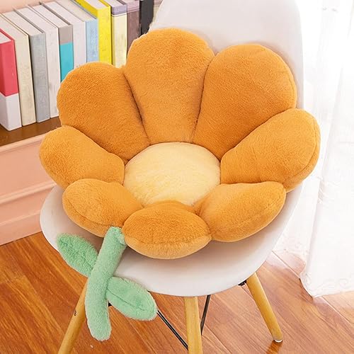 RUNLAIKEJI Almohada de suelo de flores, 25.6 pulgadas, cojín de felpa antideslizante para silla de oficina, cojín de asiento de flores, cojín disponible en Yaxa Peru