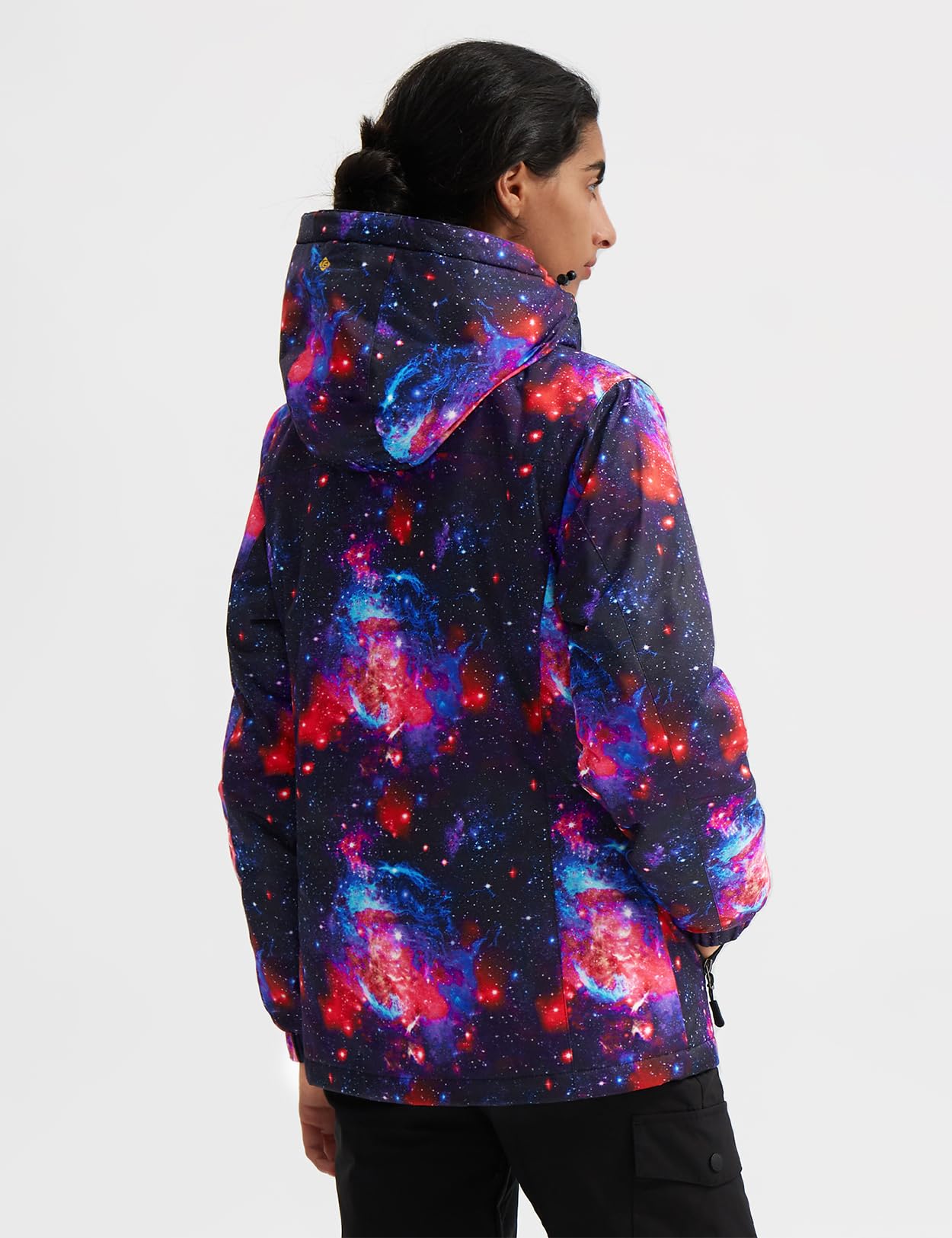 GEMYSE Donna Giacca da Sci impermeabile montagna Giacche Pile invernale antivento Cappotto con Cappuccio