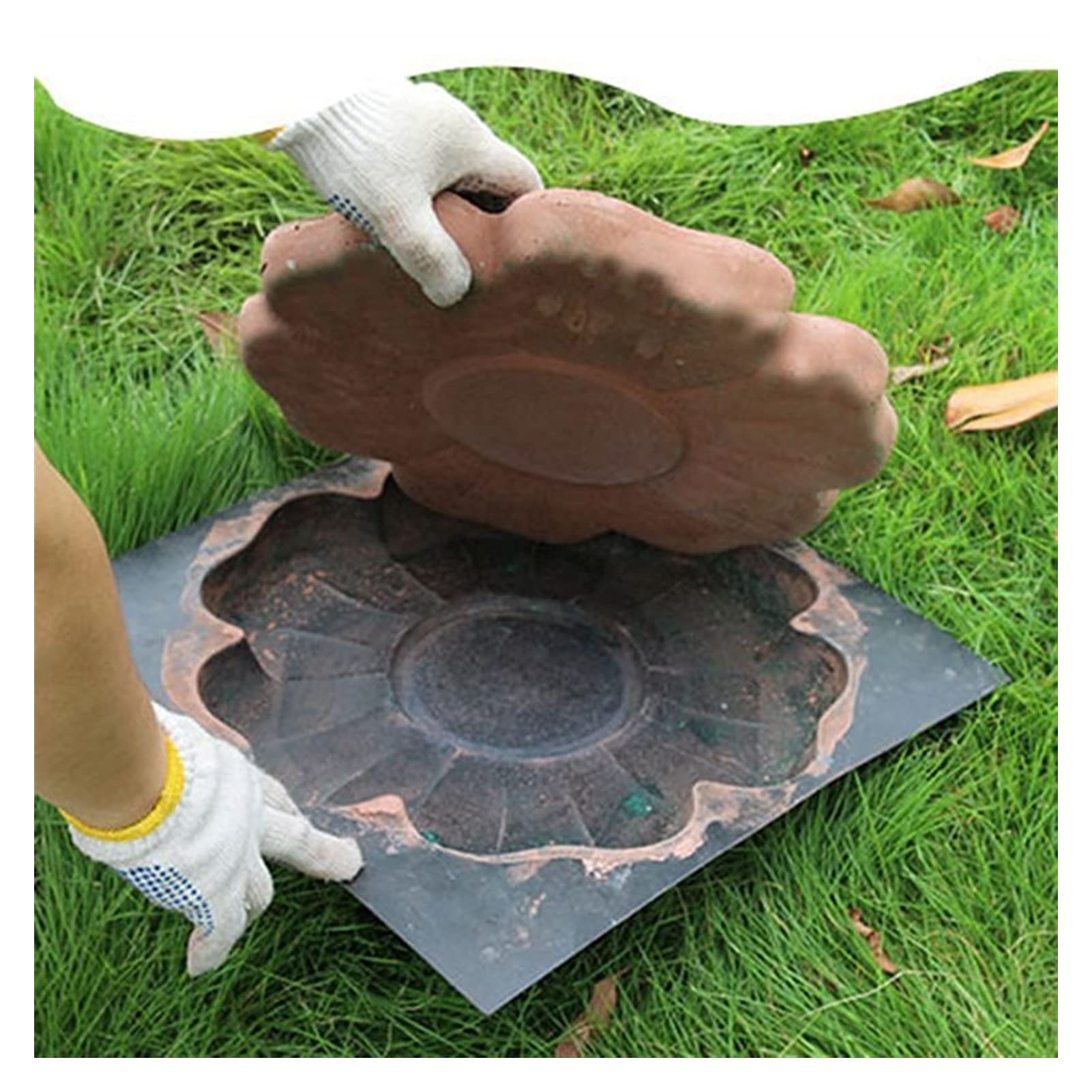 moules de Pavage Chemin de Bricolage en béton Step Stone Ciment Paving Paving Paysage Plancher Tile Moule pour Pathway de Jardin de Jardin Réutilisable
