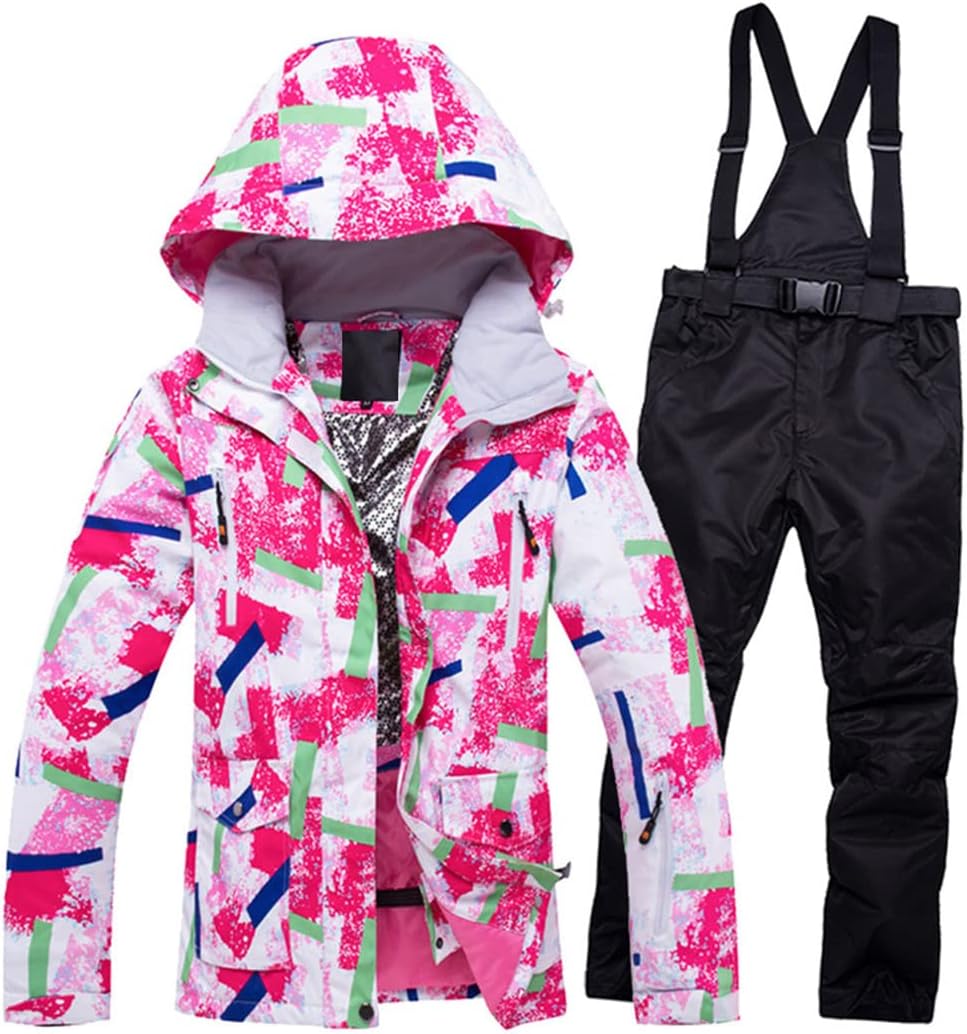 Haitpant Women Winter Snow Jacket Ski Suit Snow Jacket and Pants Windproof Waterproof Colorful Snowboard Sets