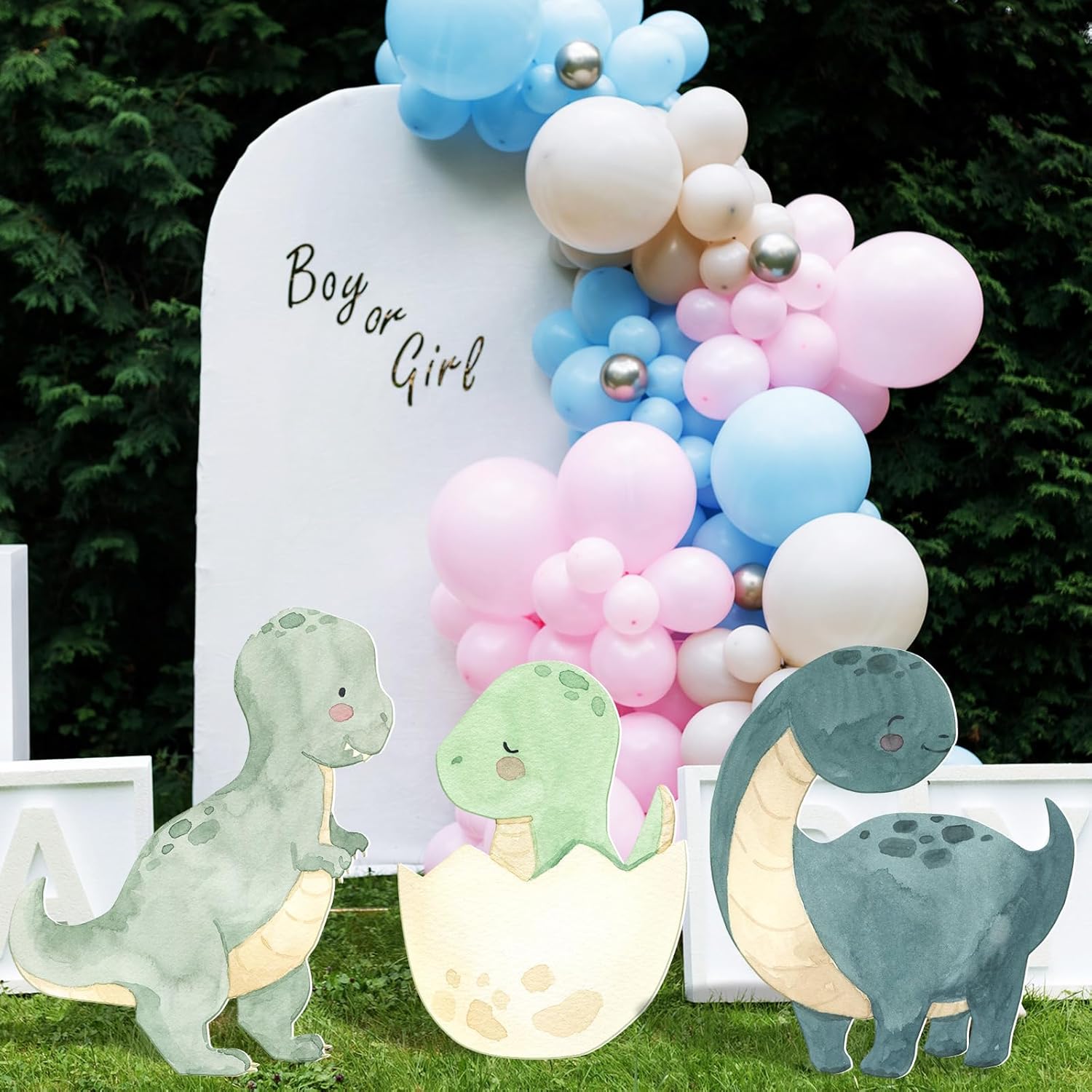 3 Pcs Large Dinosaur Themed Decorations Vibrant Dinosaur Themed Decorations Baby Shower Cartoon Party Supplies Cake Table Decor Photo Booth Props Gift Favors
