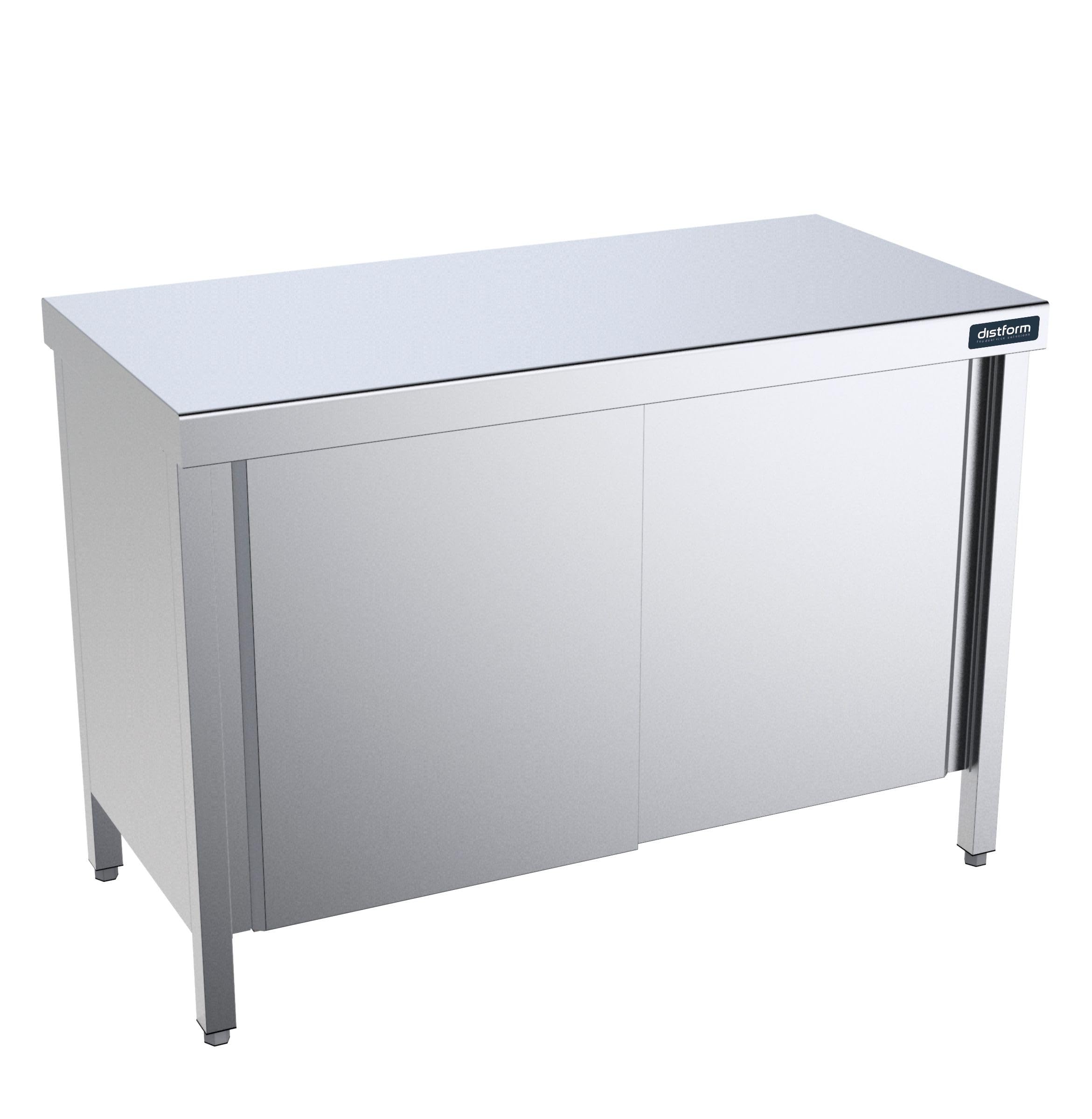 Meuble Inox Bas avec Portes Battantes - L 800 x 800 mm