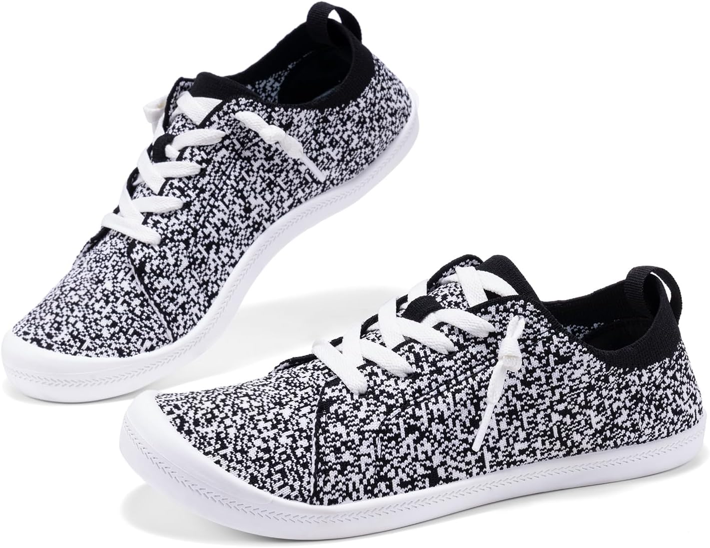 Women’s Low top Pull On Arch Support Loafer, Soft Comfort Casual Barefoot Walking Shoes,Breathable Stretchy Mesh Lightweight Non-Slip Fashion Sneakers - Image 2