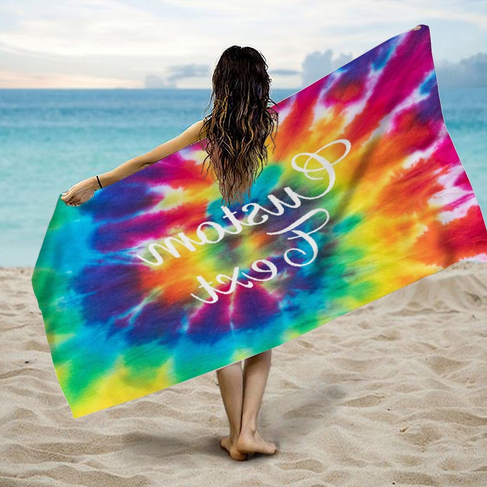 Toallas De Playa únicas De Teñido Anudado Hechas A