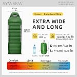 Down Sleeping Bag for Backpacking with Pillow, Envelope Ultraight Sleeping Bag for Camping and Hiking Outdoor with 680 FP Duck Down, YKK Two-Way Zipper (Coffee)
