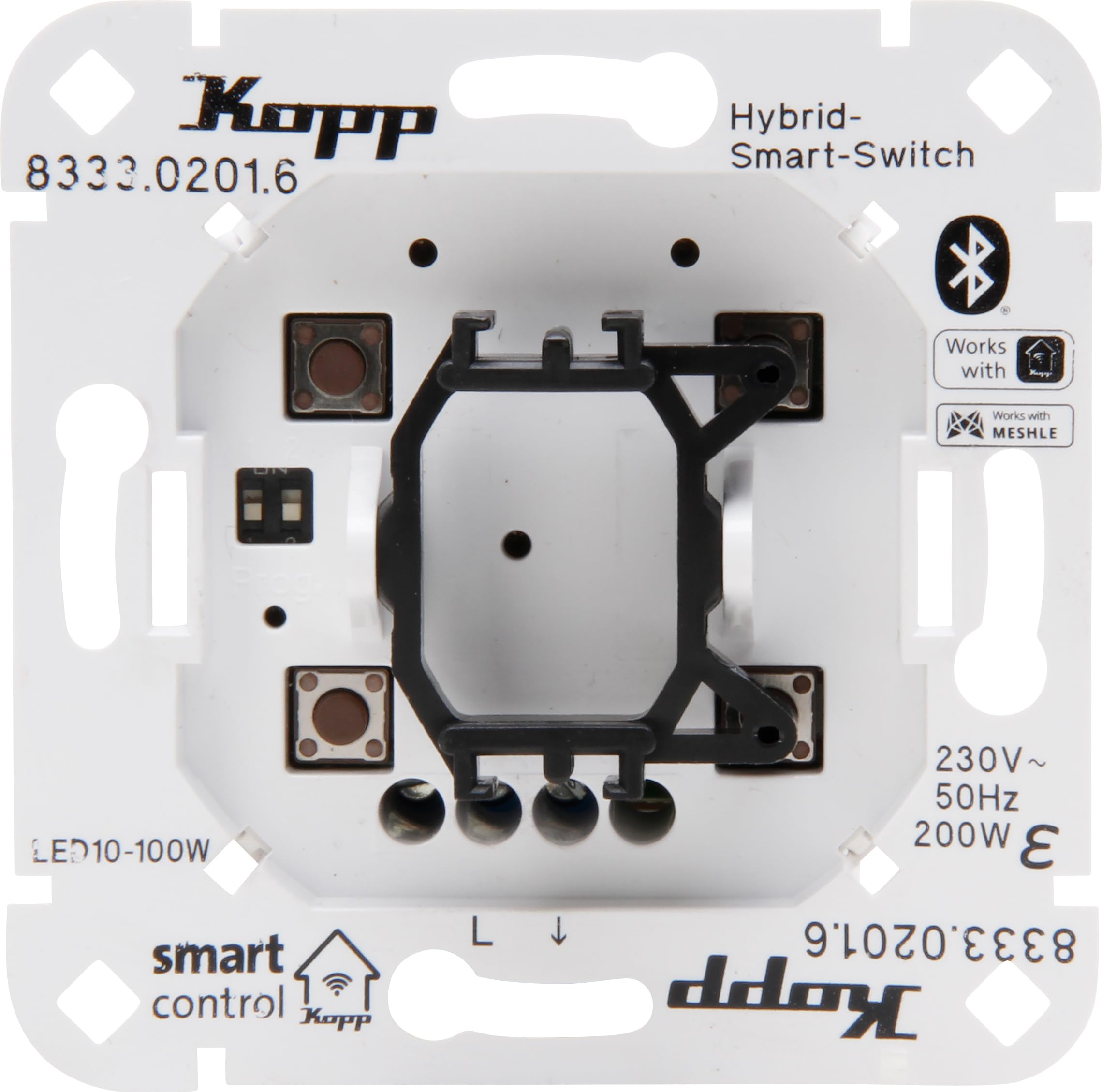 Interrupteur intelligent sans neutre Kopp pour remplacer un vieux bouton