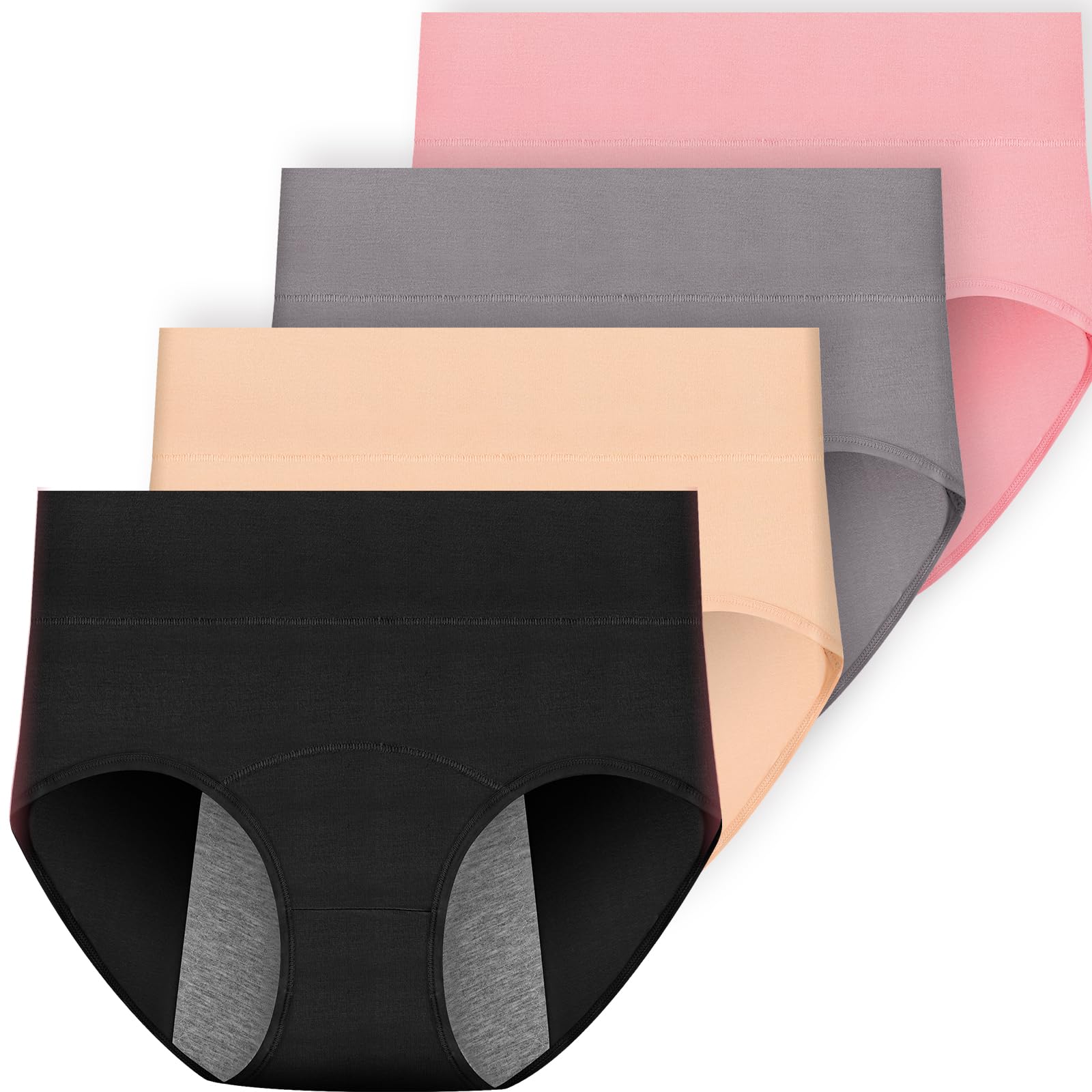 Leak Proof Panties for Women Over 60, High Waisted Women's Incontinence Panties, Washable Ladies Period Underwear Panties for Women Over 70.