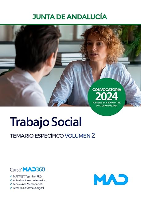 Portada de Trabajo Social. Temario Específico Volumen 2