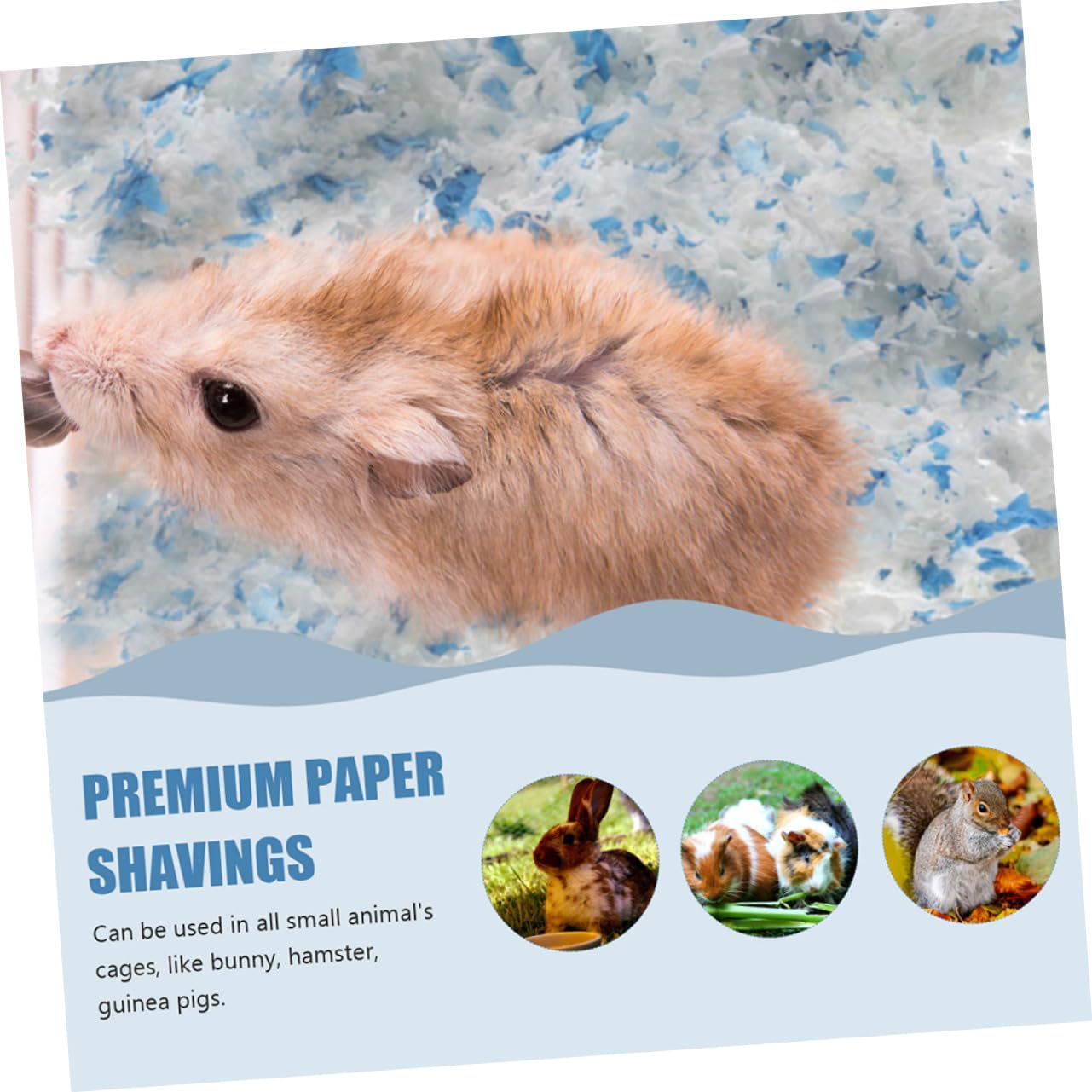 Hamster und Meerschweinchen Einstreu aus Papier, 2 Beutel | Kleintierkäfige, Niedrige Staubentwicklung, Saugfähig und Geruchsarm, Weiche Polsterung