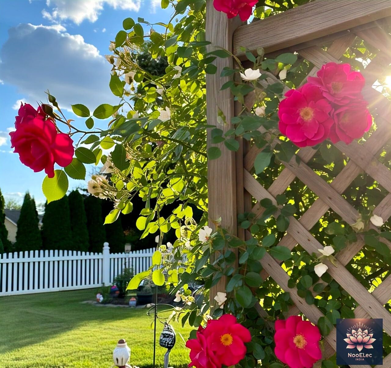 NooElec Seeds India Climbing Rose Flower Seeds, 60 Seeds Pack - Hybrid, Year-Round Blooms, Minimal Care (RED) - Image 4 thumbnail