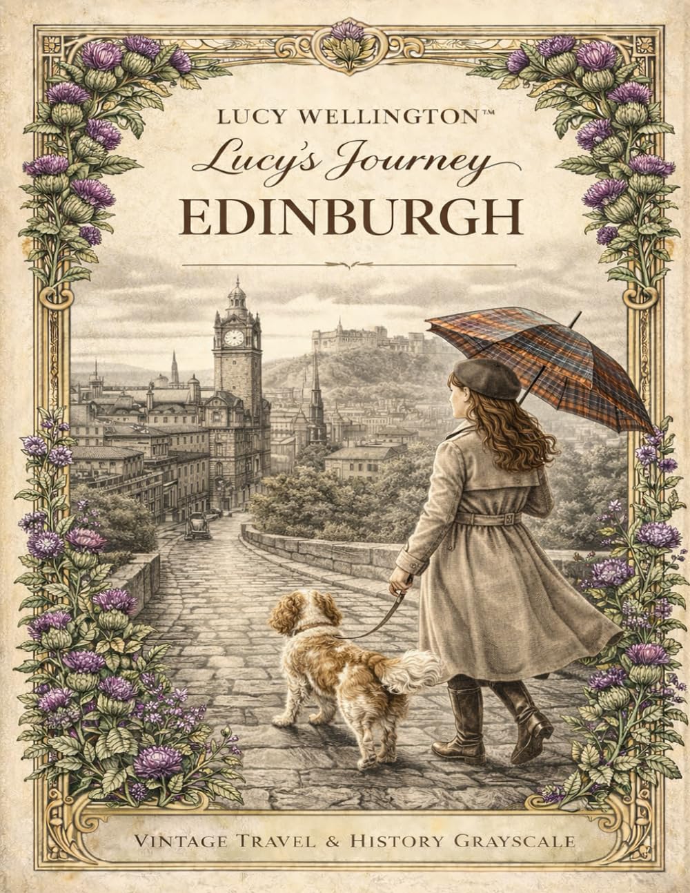 Lucy´s Journey - Edinburgh: Cozy vintage travel coloring book for adults (Lucy Wellington)