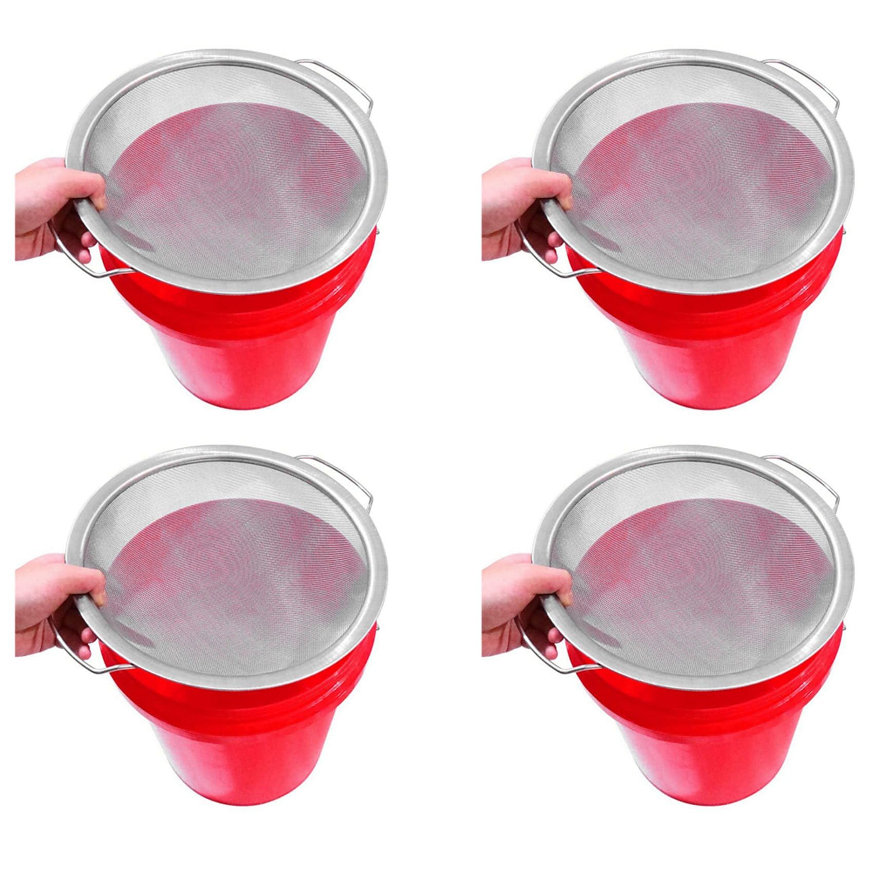 Hndhbfgrt 4X Paint Strainer Mesh Stainless Steel Paint Emulsion Honey Funnel Filter Cover Filter Tool Product 60-Mesh 11.4Inch