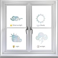 Vista 66 de GORGECRAFT 16 calcomanías de alerta de vidrio para ventana de mariposa, anticolisión, animales, arcoíris, para pájaros, pegatinas, película