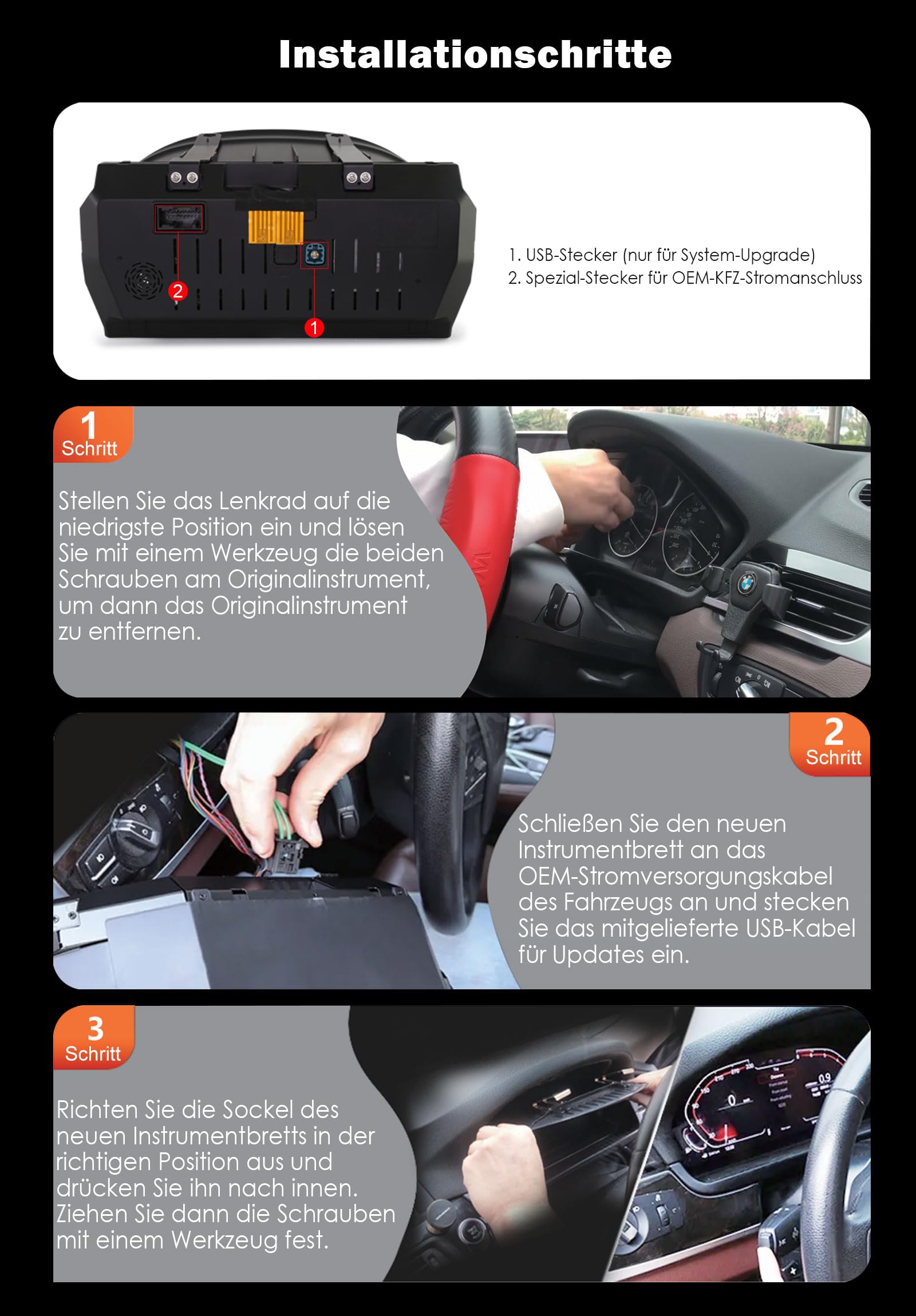 10" HD LCD Display digitale tachimetro per BMW 3 serie E90 E91 E92 E93 2005-2012 CCC/CIC tachimetro cruscotto cluster strumenti di ricambio 7-UI controllo volante LINUX 4 core Plug & Play
