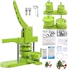 Button Maker Machine Multiple Sizes 1.25in+2.25in, Button Pin Maker Machine Kit for DIY Gifts, Button Press Machine with Free 200PCS 32+58mm Button Making Supplies & 2 Circle Cutter