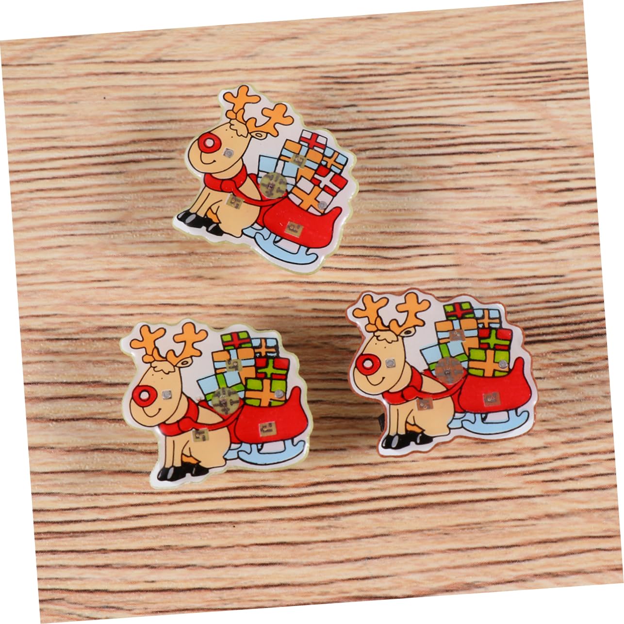 75 Piezas broches de brillo de navidad insignias de navidad broche de Papá Noel iluminar broches led lights lamparas led ramillete de joyas de navidad alfileres de esmalte luminoso
