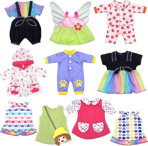 Miniatura 1 de XADP 10 juegos de ropa de muñeca de bebé vestidos de ropa para muñecas de bebé de 12 pulgadas y otras muñecas de bebé de 12 a 14 pulgadas