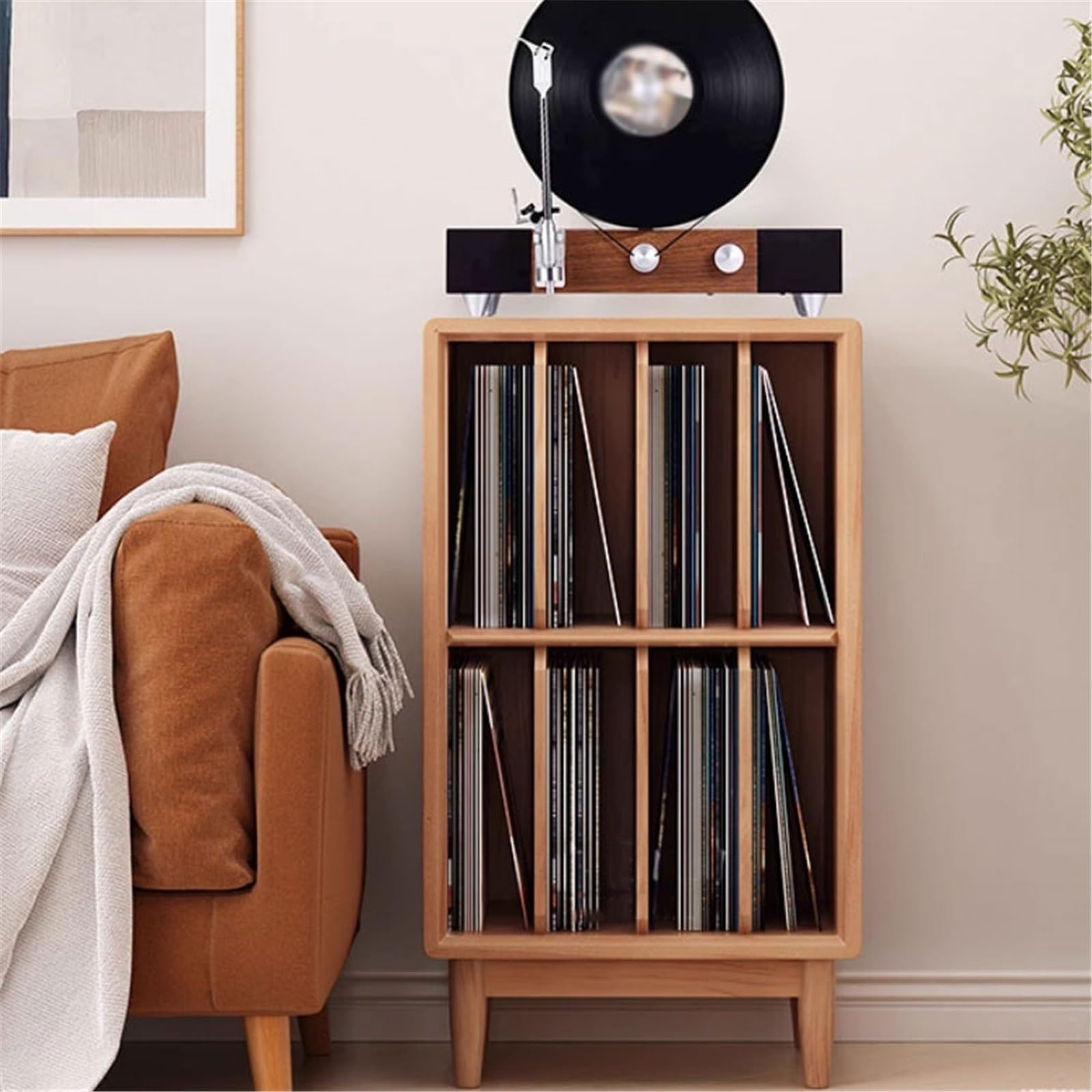 Oficina Libros de madera del gabinete almacenamiento disco vinilo piso Estantería para discos