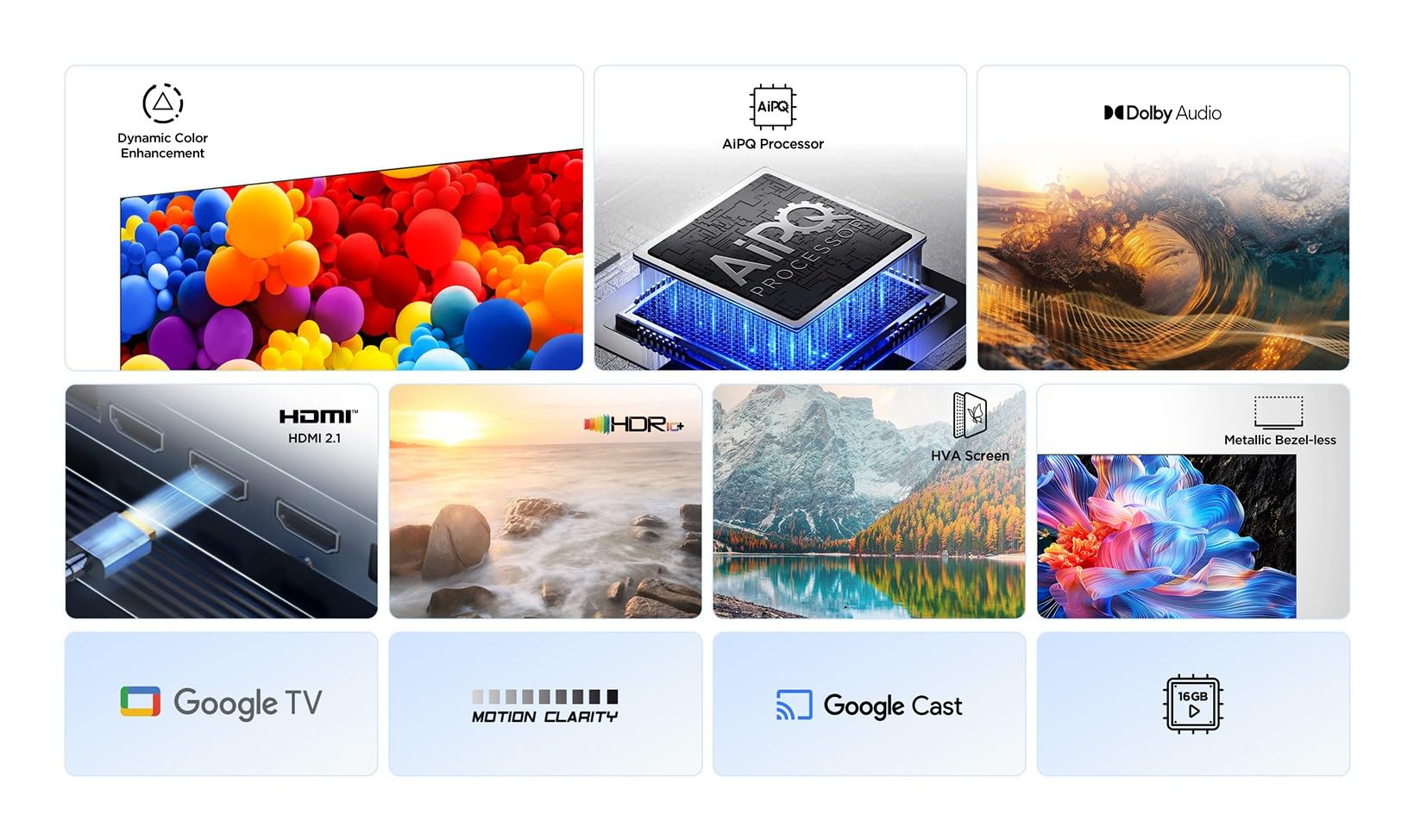 Televisore TCL 43P69K - Display 43 pollici Led UHD 4K - 3840x2160 ULTRA-HD - HDR10 - DVB-T2/C - Slot