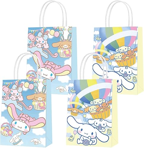 16 bolsas de regalo de papel para fiesta, 2 estilos de bolsas de regalo de fiesta con asas para decoraciones de fiesta, bolsas de regalo de fiesta