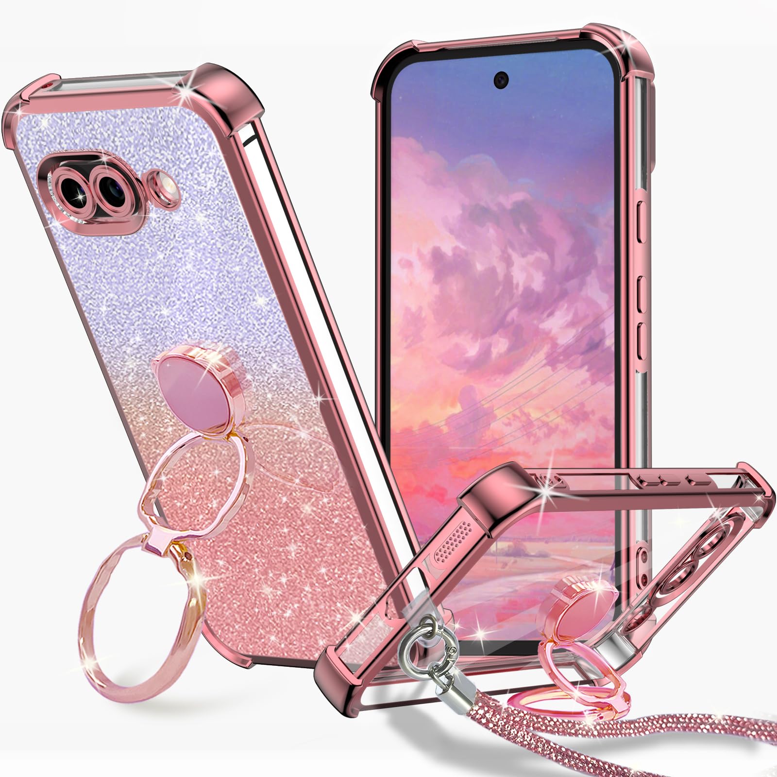 Amazon.co.jp: KAJICOO Google Pixel 9a ケース ダブルリング付き