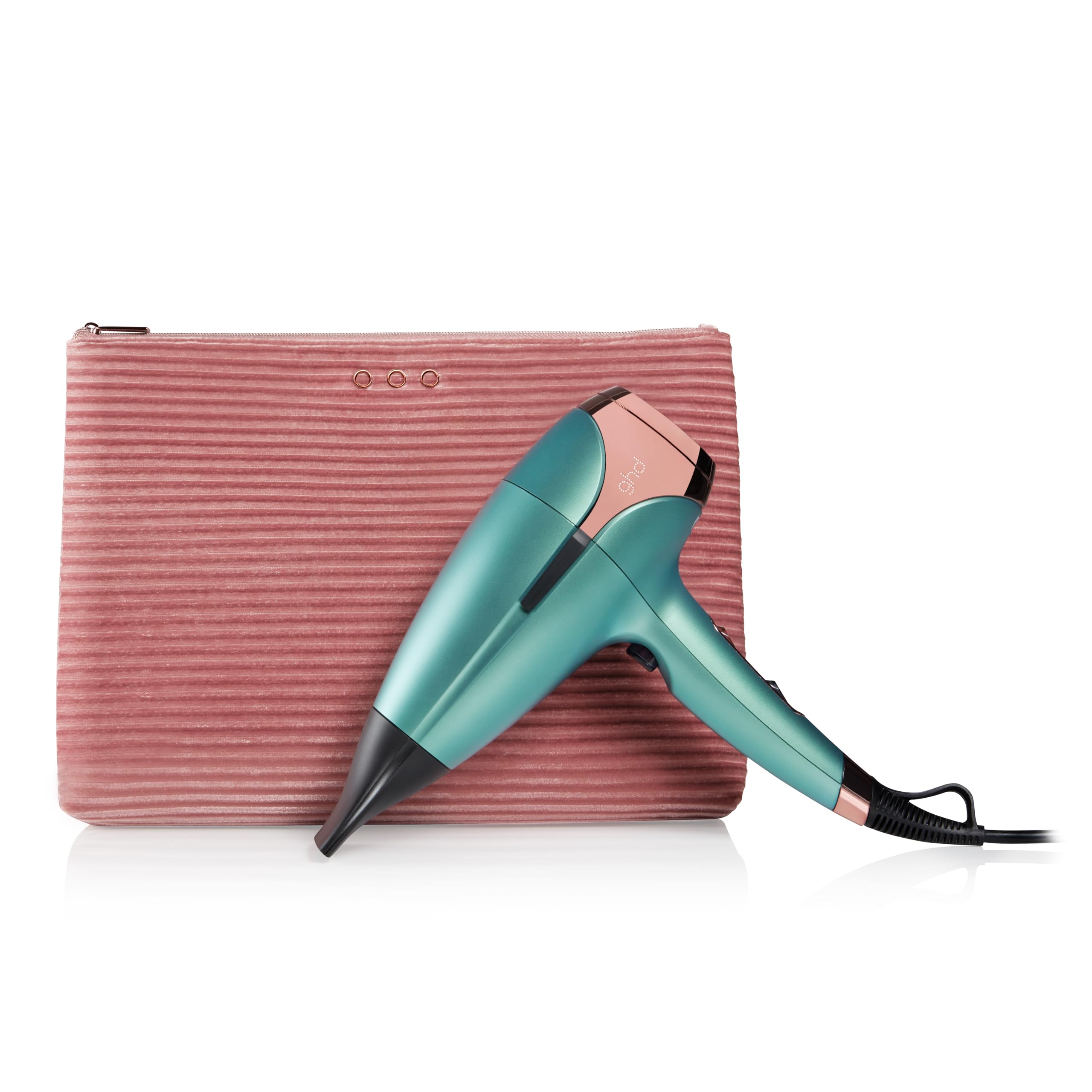 ghd helios Dreamland Collection - Secador de pelo profesional con neceser de regalo, tecnología aeroprecis, edición limitada 2023, verde jade