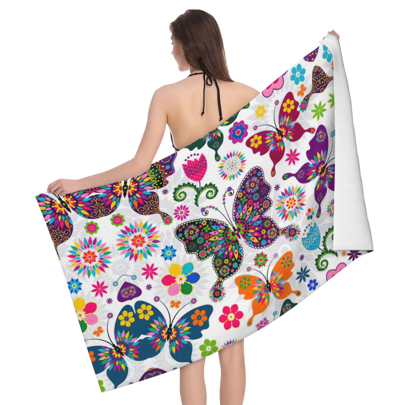 Serviette de bain microfibre contre l'humidité pour cheveux et peau sensible