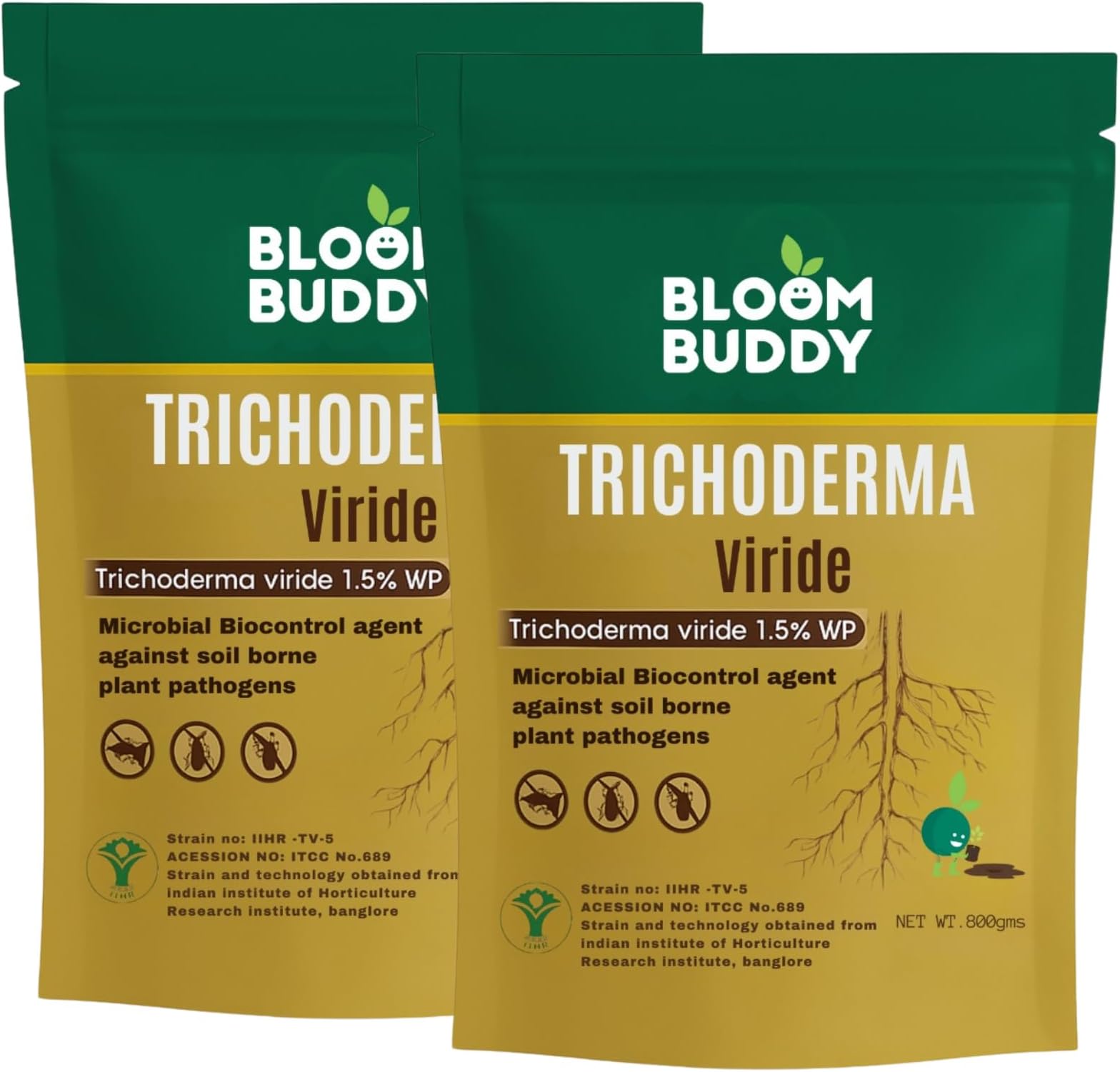 Trichoderma Powder – 1600g, 2×10⁸ CFU/g | Bio-Fungicide Soil Booster for Root Rot, Wilt & Nematode Protection | Promotes Nutrient Absorption & Plant Immunity