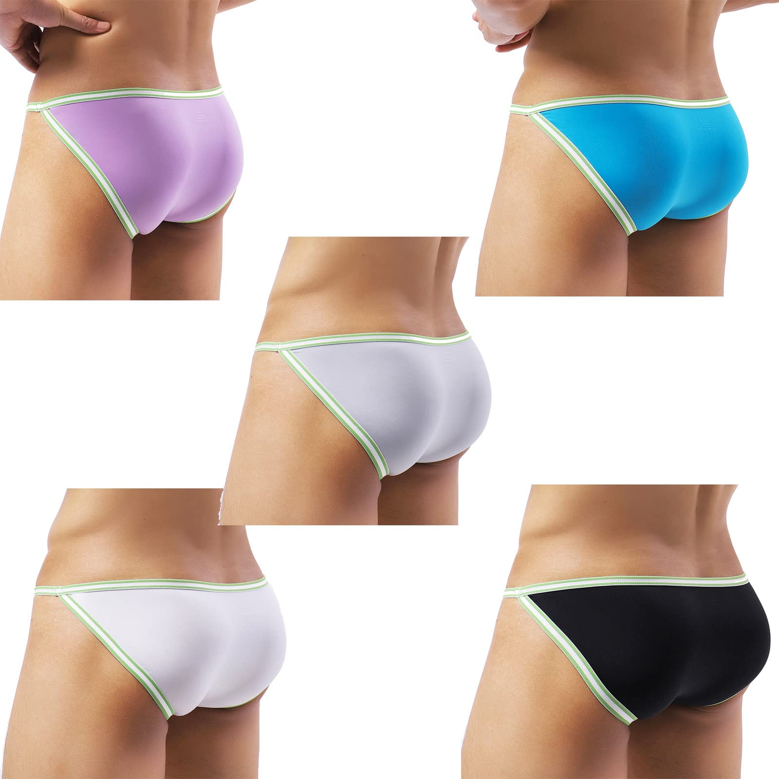 Faringoto Men's Translucent Brief Bikini Underwear Low Rise Men's Briefs