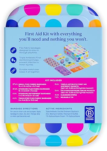 Miniatura 2 de Welly Kit de primeros auxilios - Vendajes adhesivos en tela flexible e impermeable, ungüentos de uso individual (antibiótico triple, toallitas